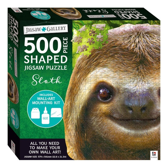 Jigsaw Gallery Shaped Jigsaw: Sloth, 500 pcs