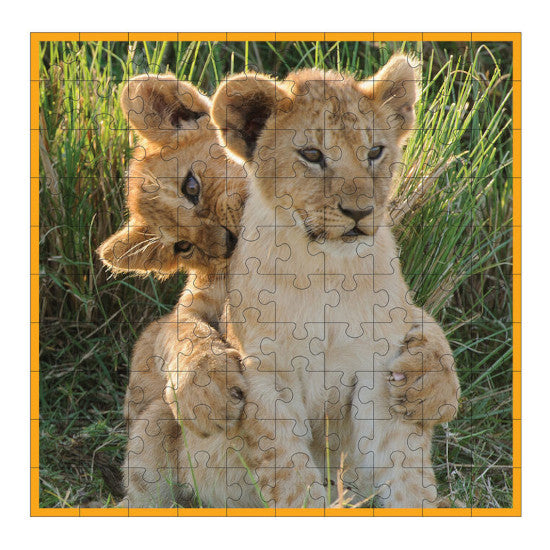 WWF 100 pc Puzzle: Lion Cubs