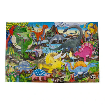 eeBoo Land of Dinosaurs Puzzle, 100pcs