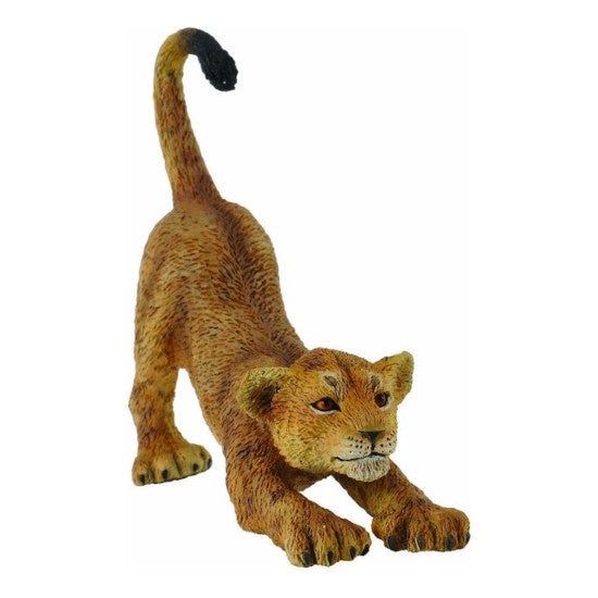 Lion Cub Stretching Figurine S