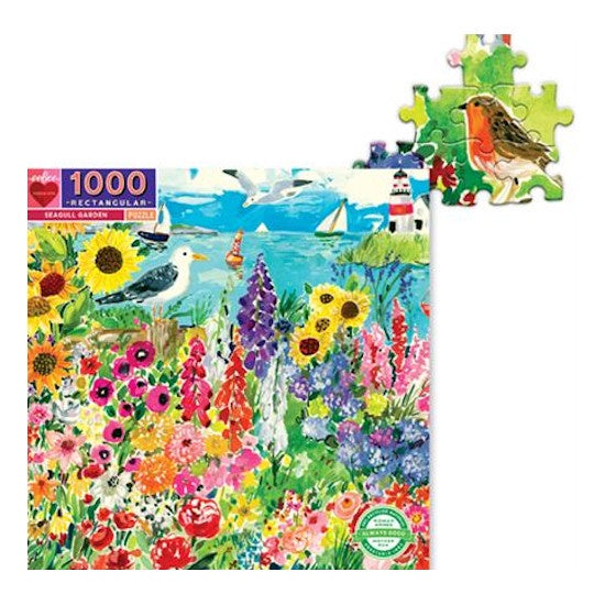 eeBoo: 1000pce Puzzle, Seagull Garden Rtg