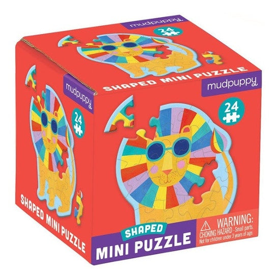 Rainbow Lion, Mini Shaped Puzzle, 24 pc