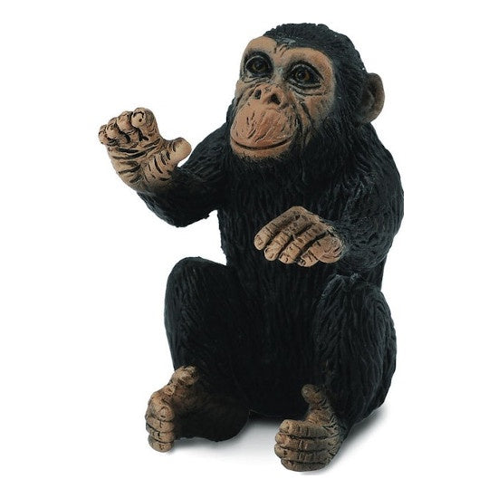 Chimpanzee Cub Hugging Figurine S