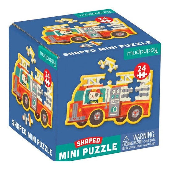 Firetruck, Mini Shaped Puzzle, 24pc