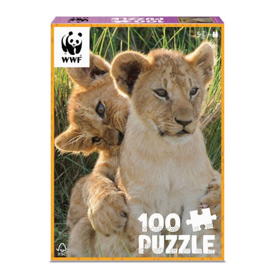WWF 100 pc Puzzle: Lion Cubs