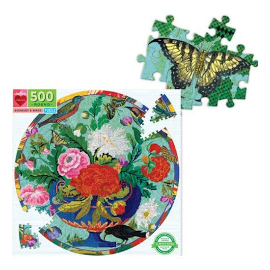 eeBoo: 500pce Puzzle, Bouquet & Birds Rd
