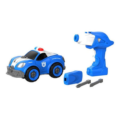 Blue Police Patrol Car