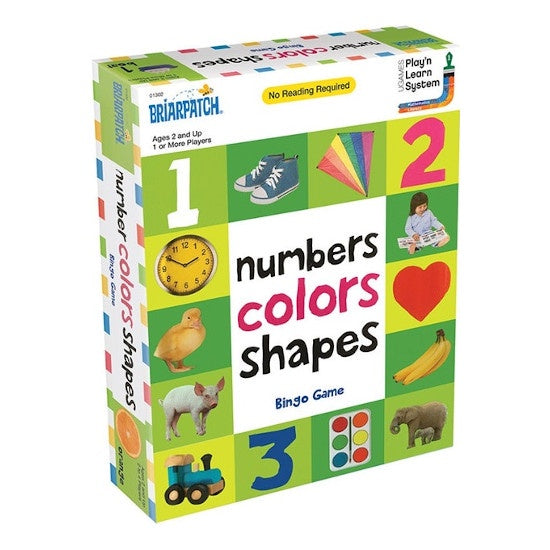 Numbers, Colours, Shapes Bingo Game