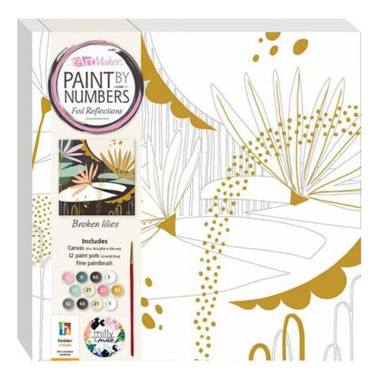 Paint By Numbers Shimmer Effects Canvas: Lovely Lilipads