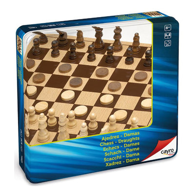 Chess & Draughts - Metal Box