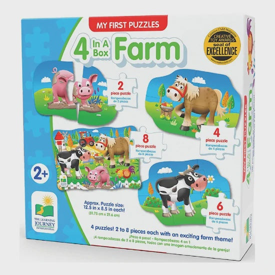 My First Puzzle Sets: 4-in-a-Box Puzzles: Farm